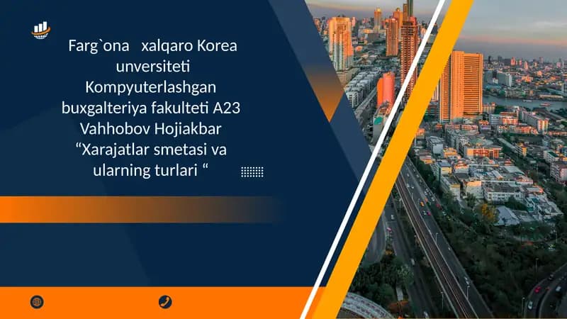 Xarajatlar smentasi vaularning turlari
