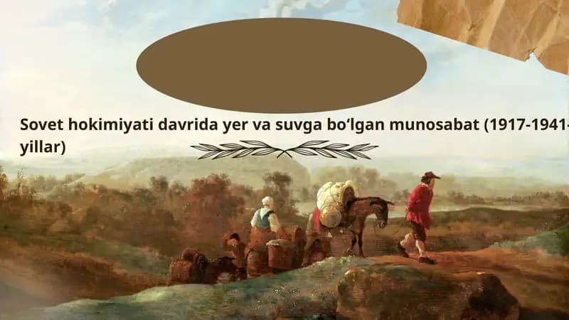 Sovet hokimiyati davrida yer va suvga bo‘lgan munosabat