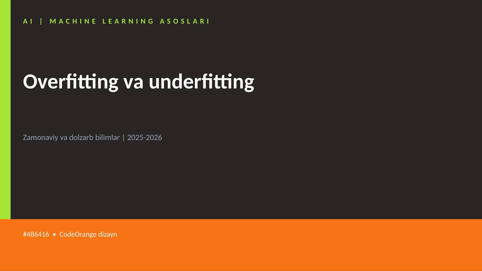 Overfitting va underfitting