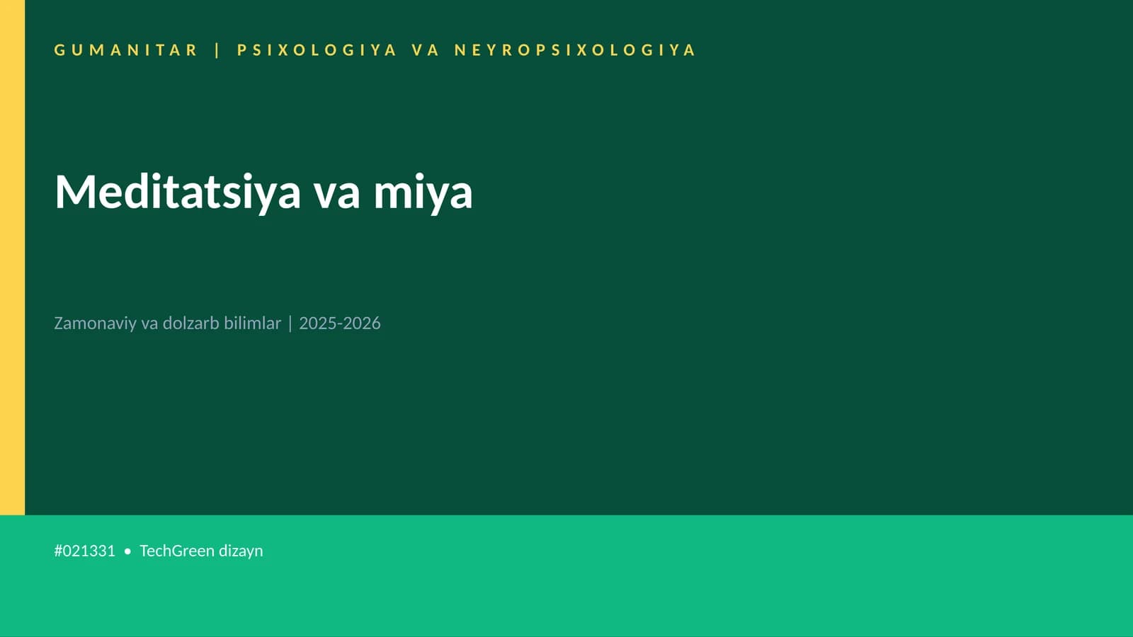 Meditatsiya va miya