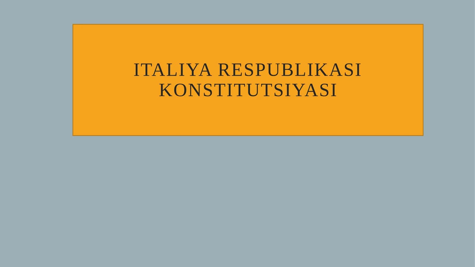 Italiya Respublikasi konstitutsiyasi