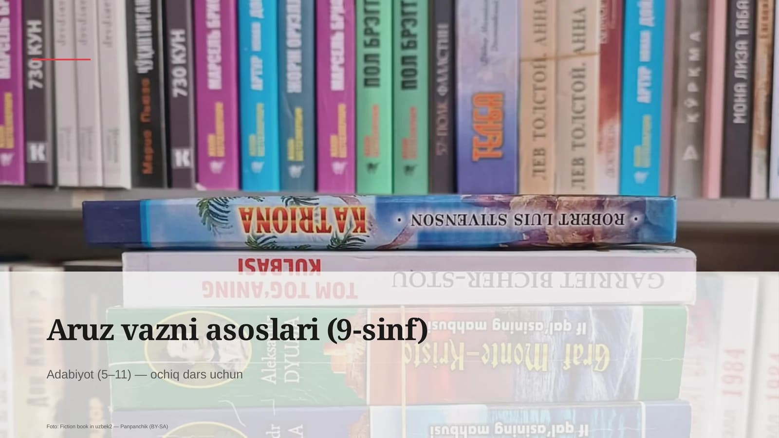 Aruz vazni asoslari (9-sinf)