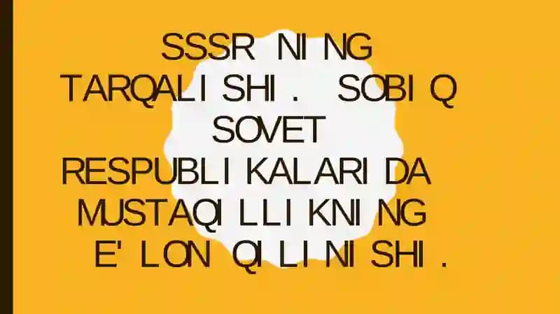 SSSRning tarqalishi