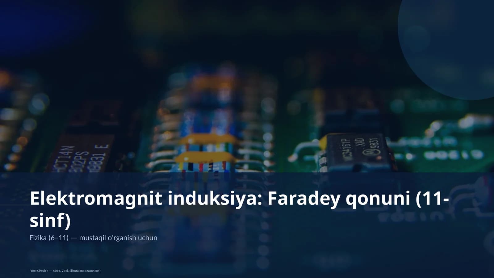 Elektromagnit induksiya: Faradey qonuni (11-sinf)