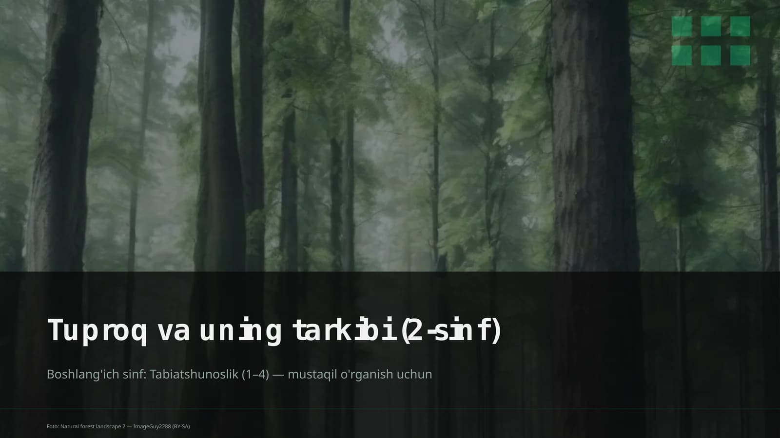 Tuproq va uning tarkibi (2-sinf)