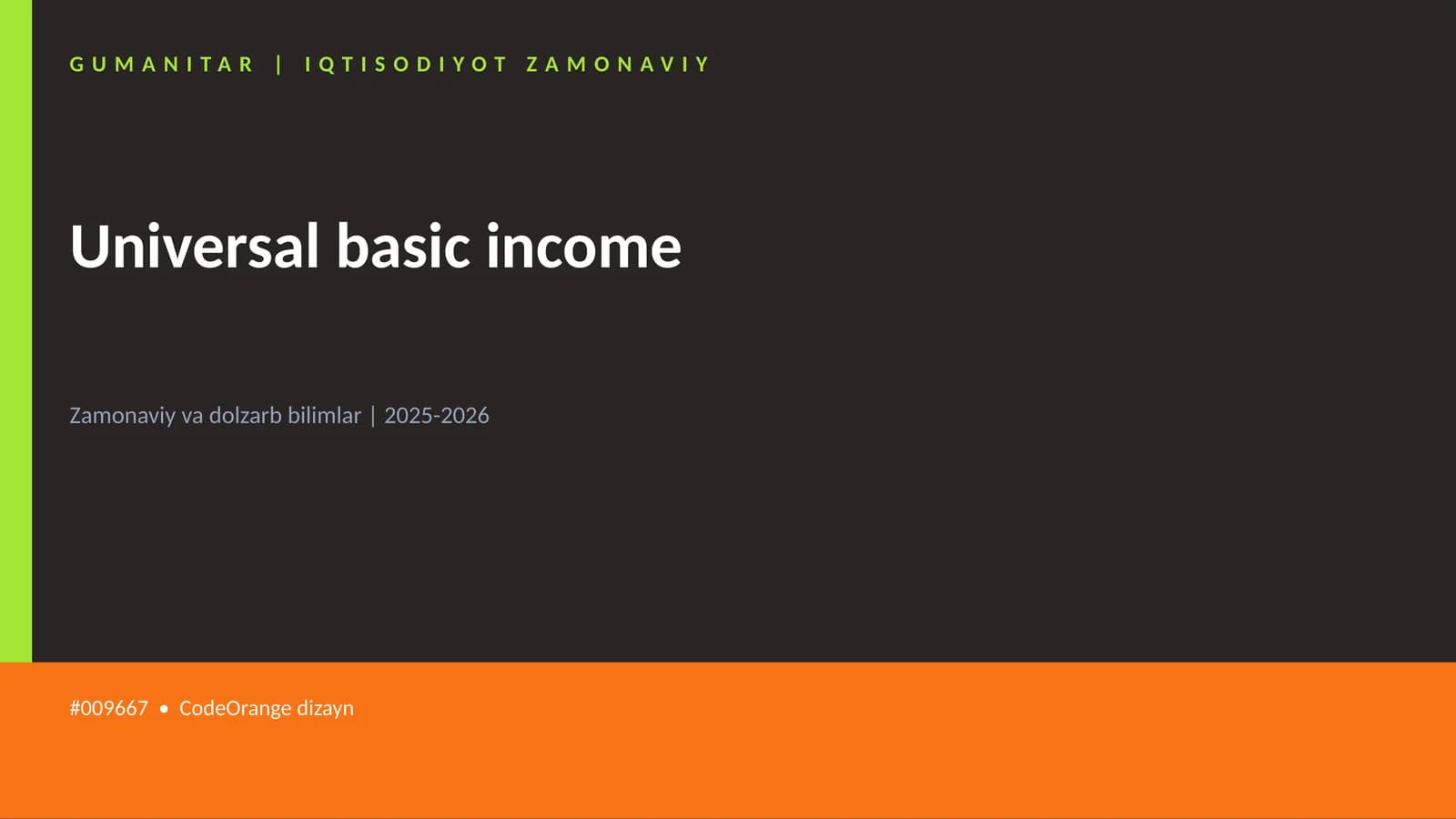 Universal basic income