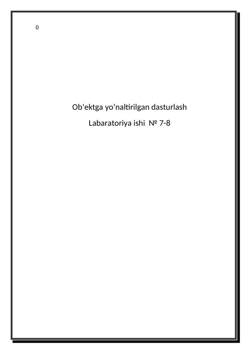 Takrorlash operatorlari