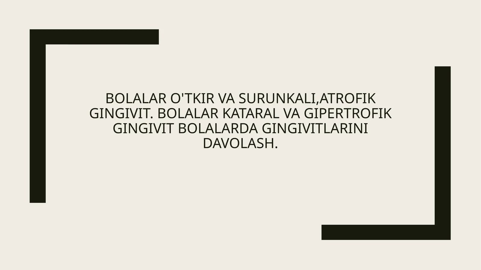 bolalarda o‘tkir surinkali