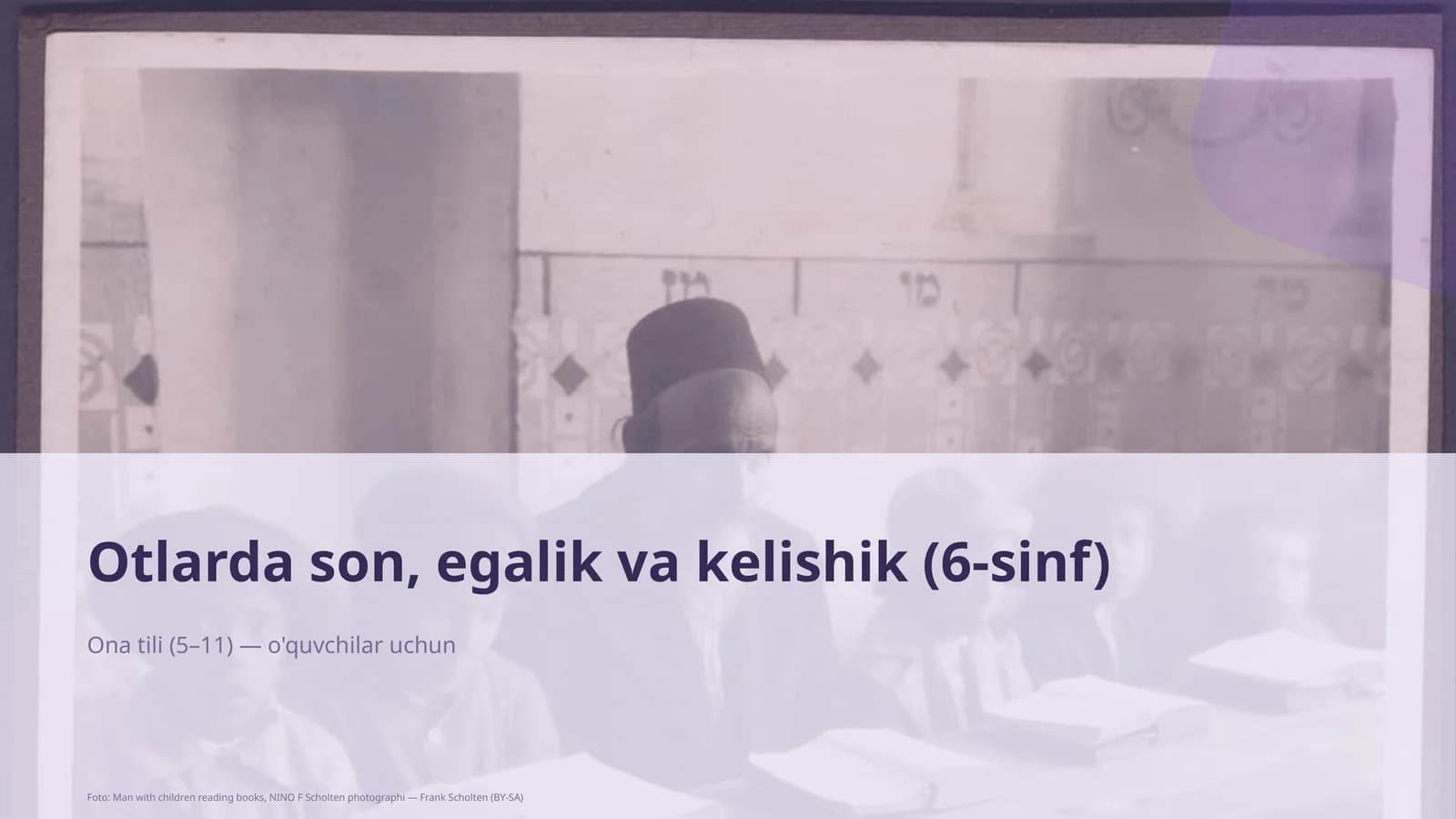 Otlarda son, egalik va kelishik (6-sinf)