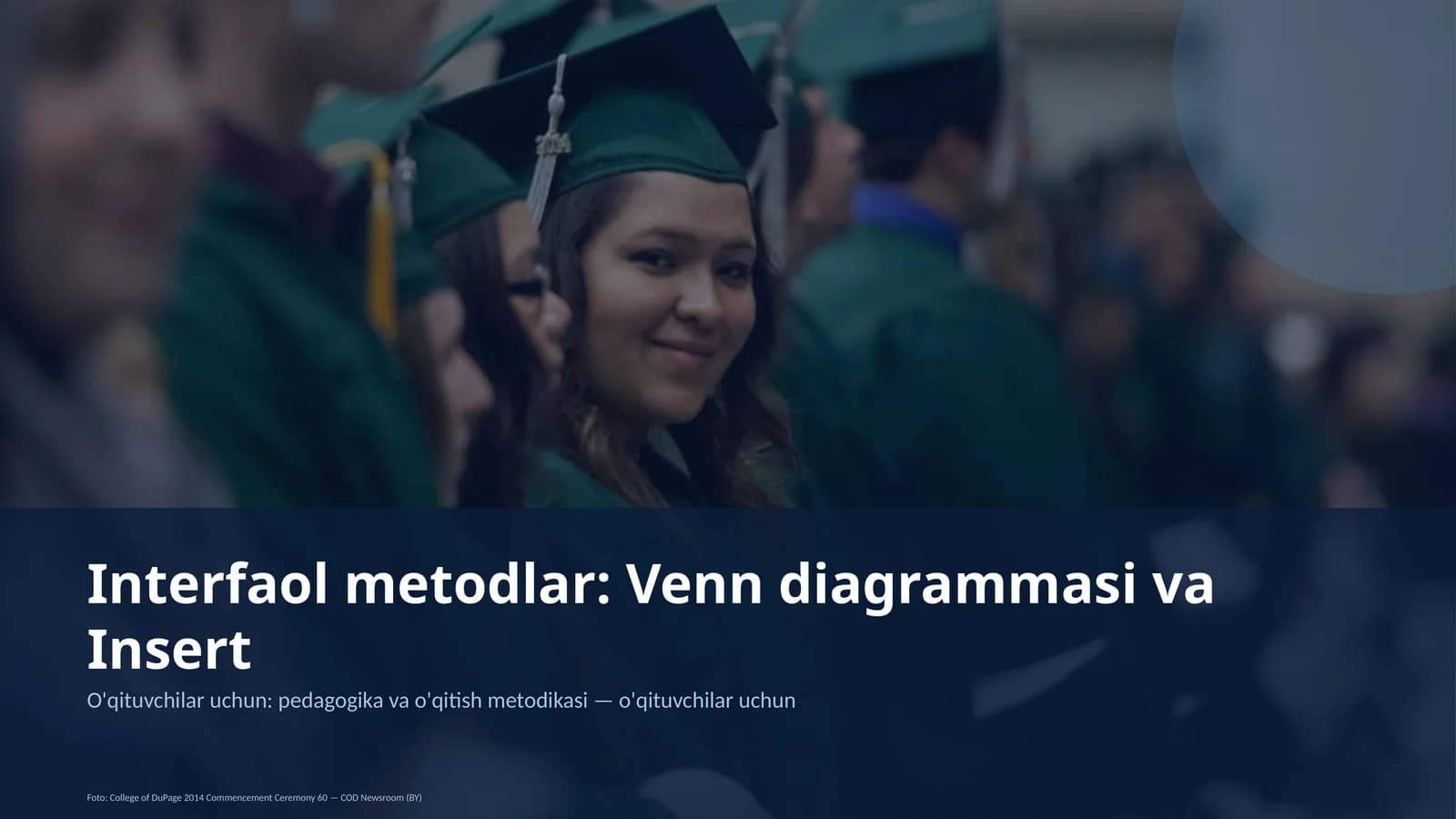 Interfaol metodlar: Venn diagrammasi va Insert