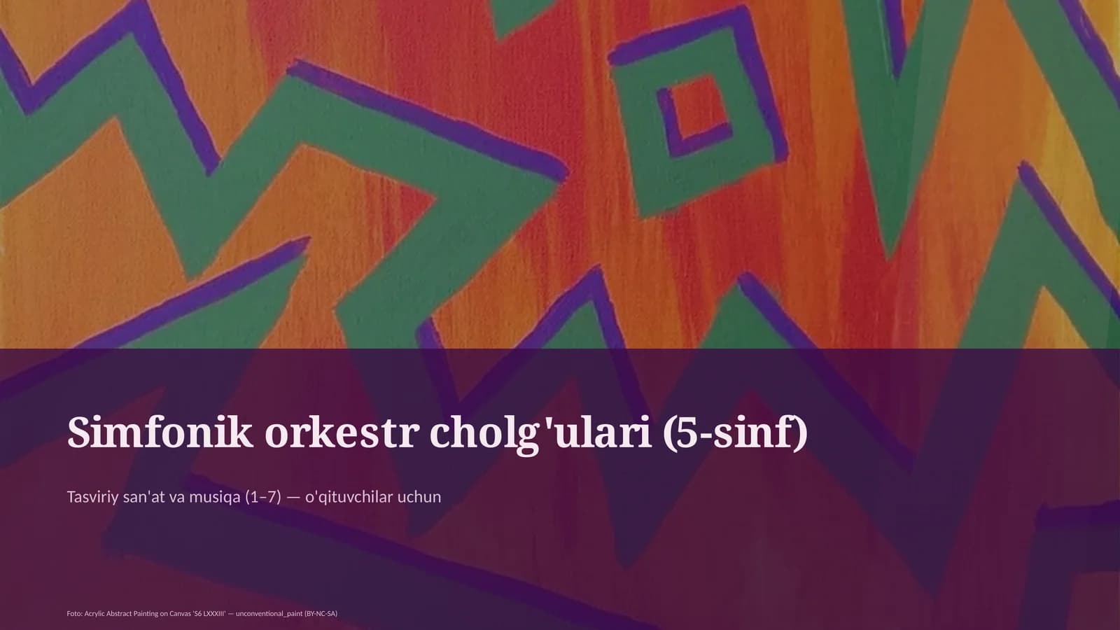 Simfonik orkestr cholg'ulari (5-sinf)