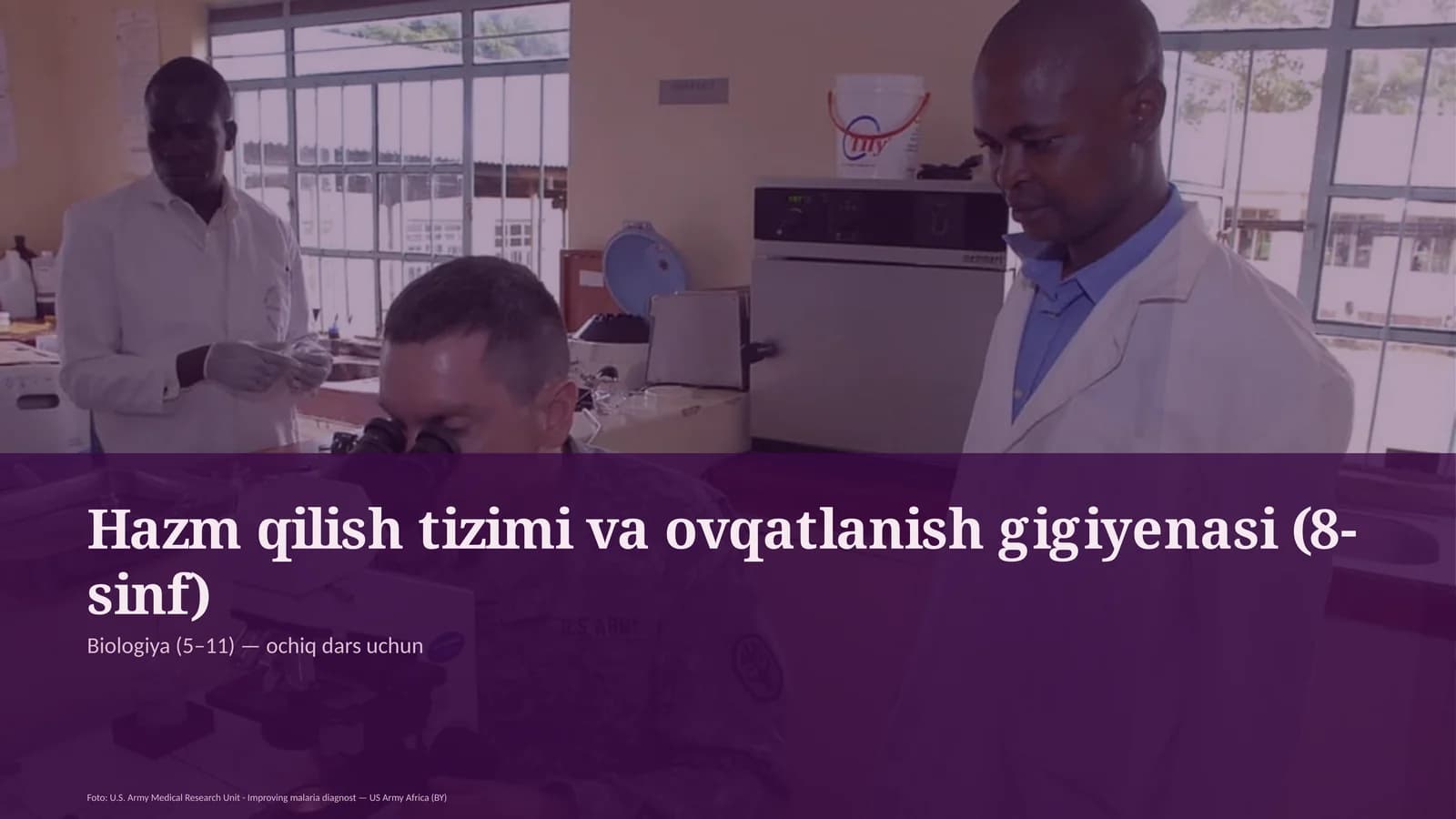 Hazm qilish tizimi va ovqatlanish gigiyenasi (8-sinf)