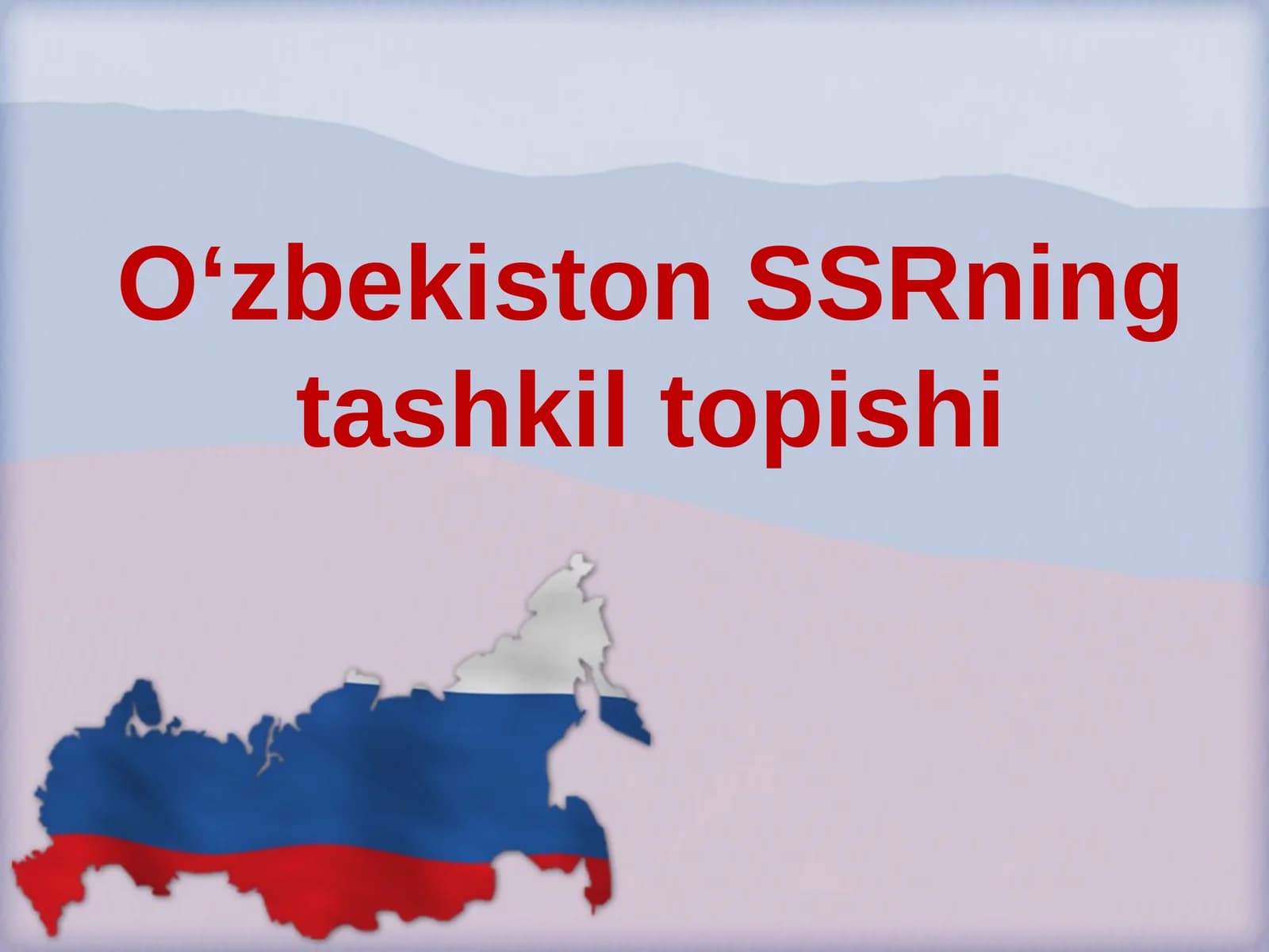 O‘zbekiston SSRning tashkili