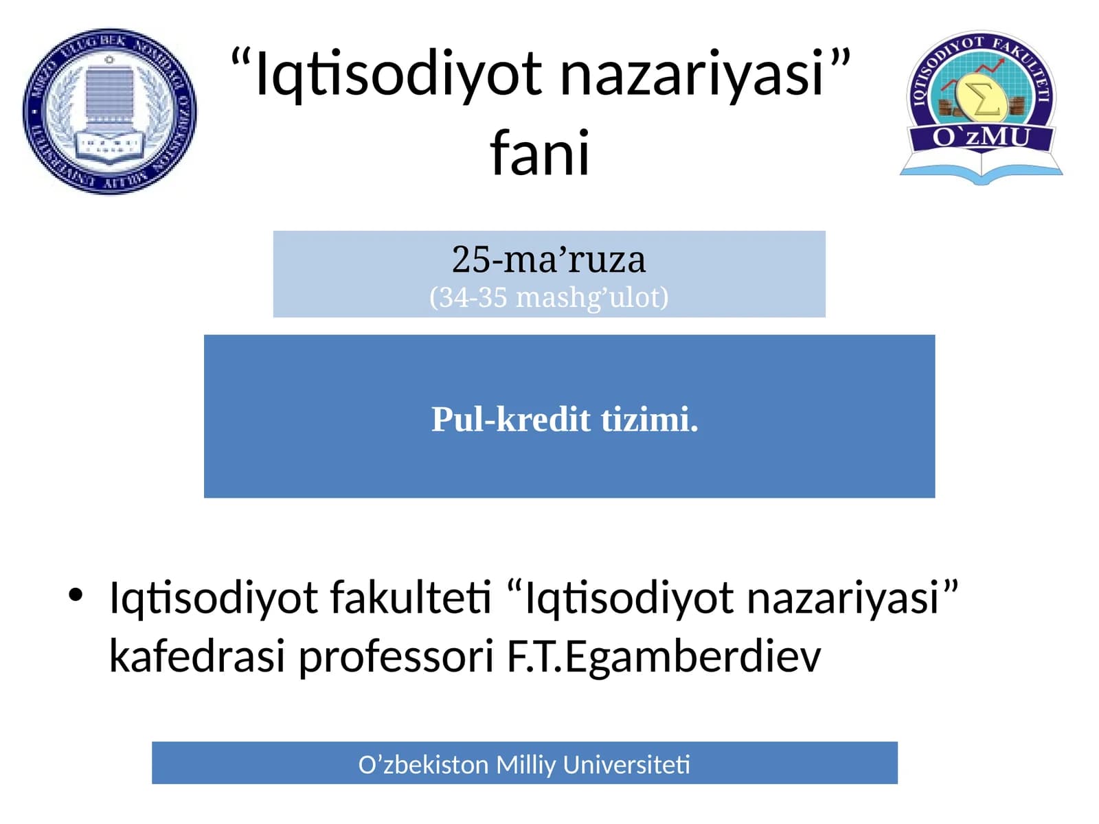 Iqtisodiyot nazariyasi