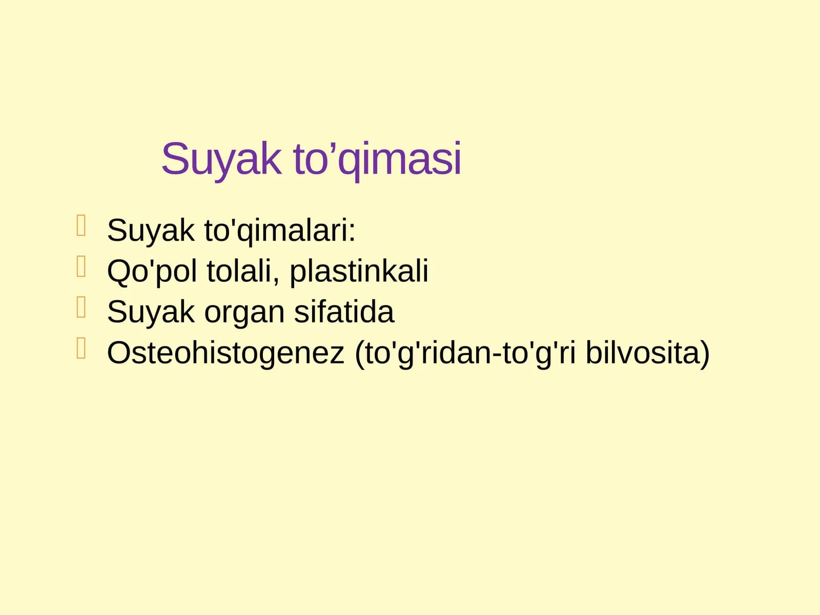 Suyakto'qimalari