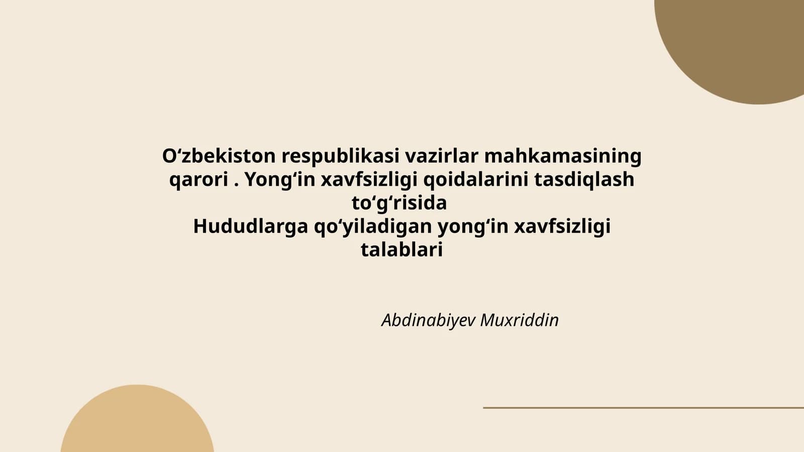 Yongʻin xavfsizligi qoidalarini tasdiqlash toʻgʻrisida