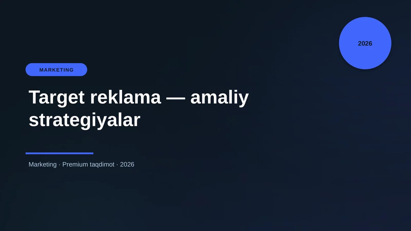 Target reklama — amaliy strategiyalar