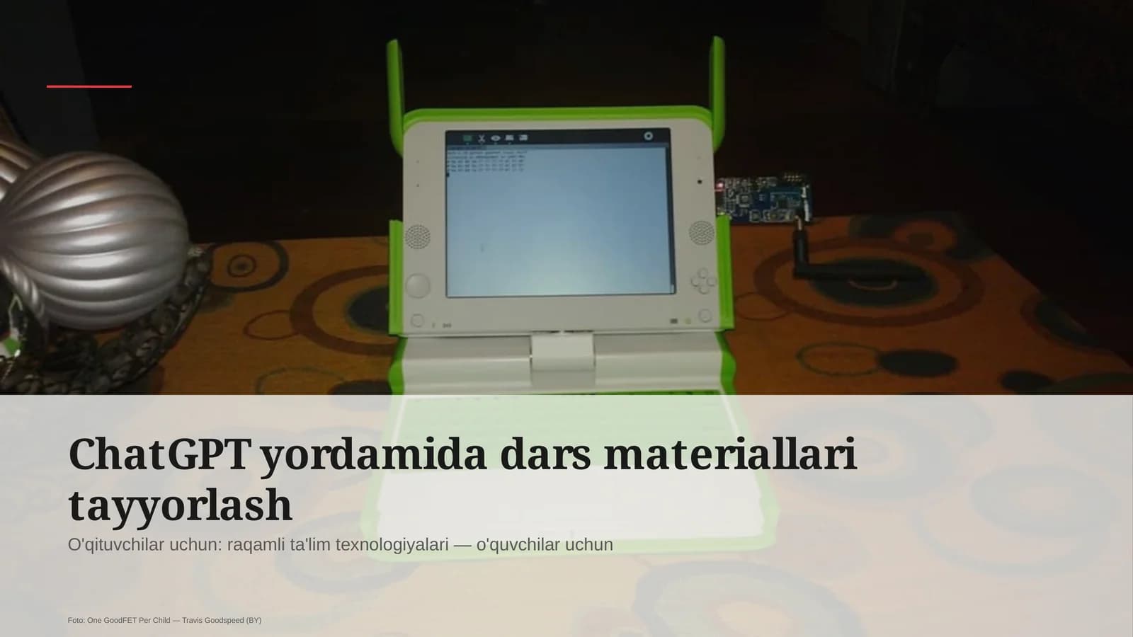 Dars materiallari tayyorlash