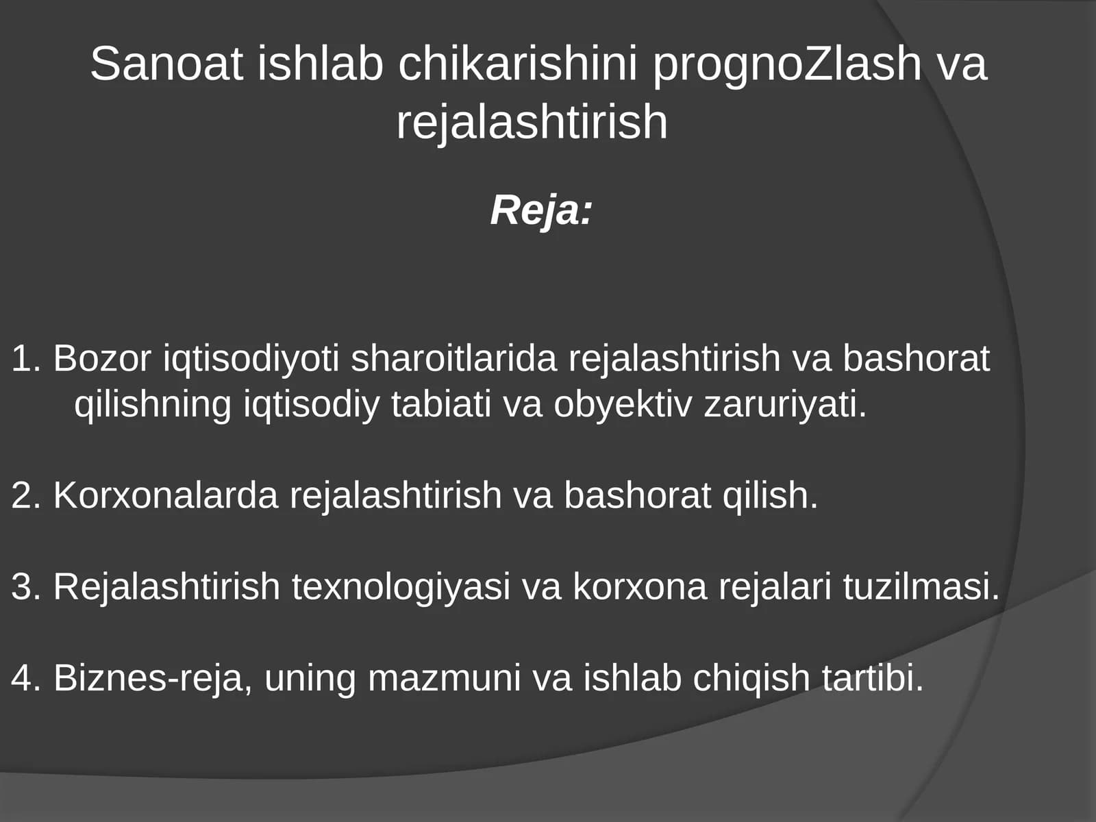 SanoatishlabchikarishiniprognoZlashvarejalashtirish