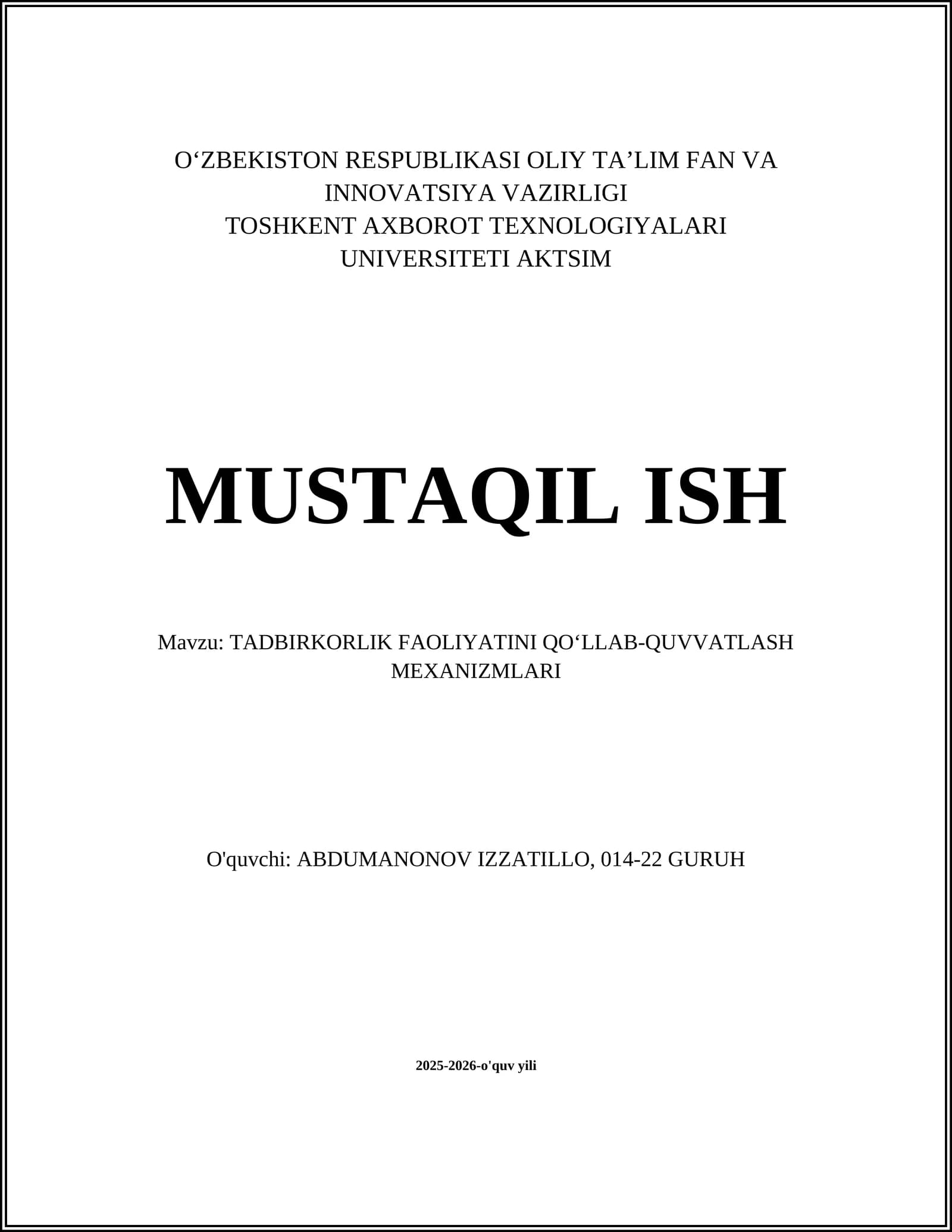 Moliyaviy qoʻllab-quvvatlash va subsidiya mexanizmlari