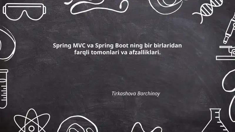 Spring MVC va Spring Boot farqi