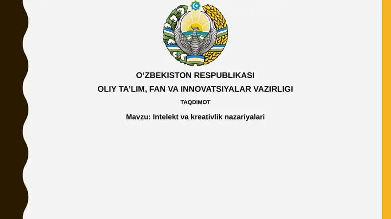Intellekt vakreativlik nazariyalari