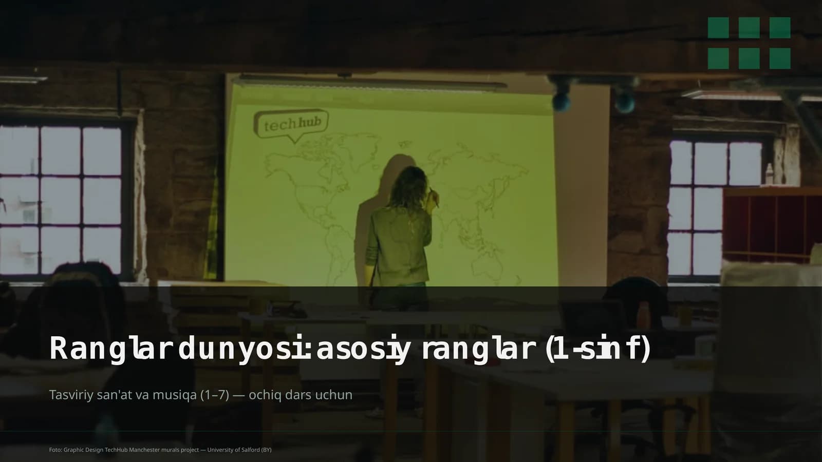 Ranglar dunyosi: asosiy ranglar (1-sinf)