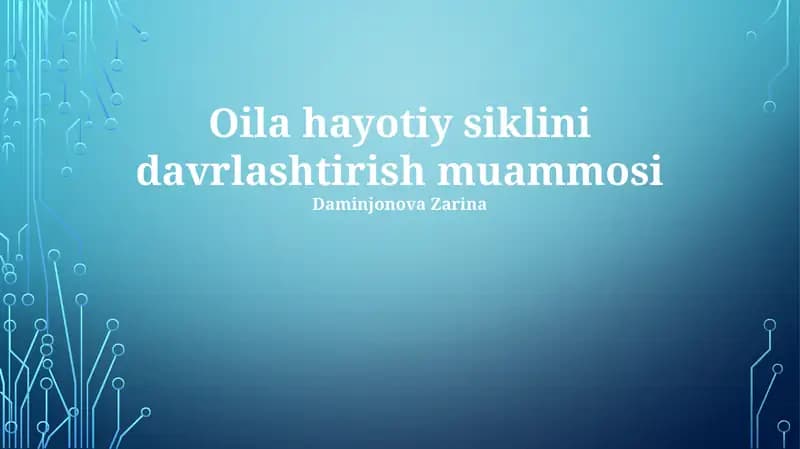 Neft Hayotiy Tsiklining Qayta Ishlanishi Muammolari