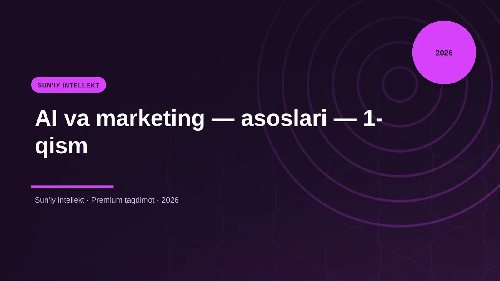 AI va marketing — asoslari — 1-qism
