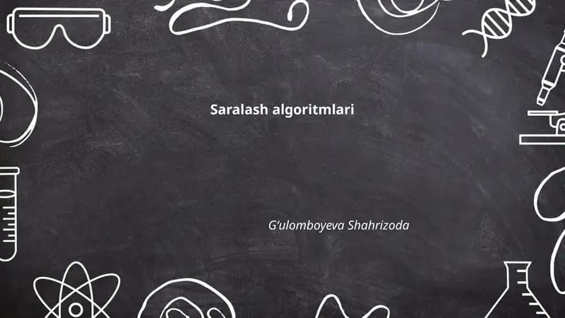 Saralash algoritmlari