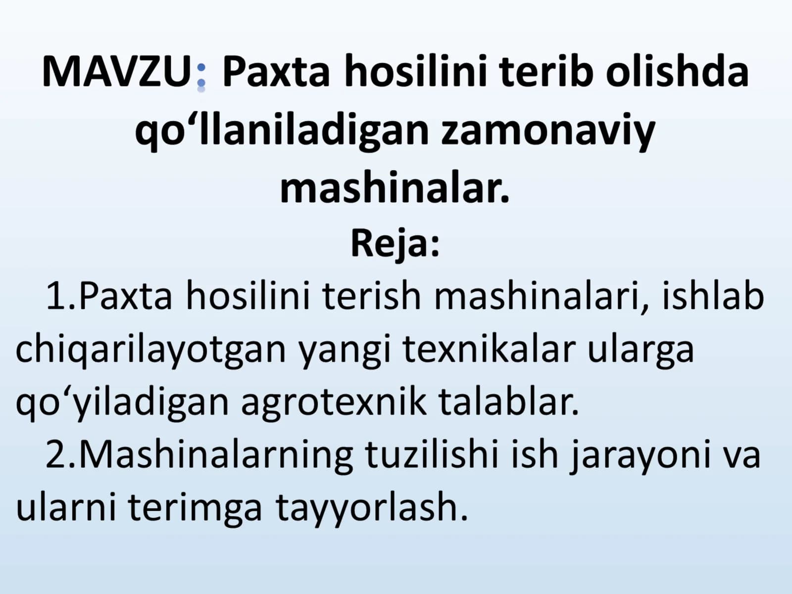 PAXTA TERISH MASHINALARI