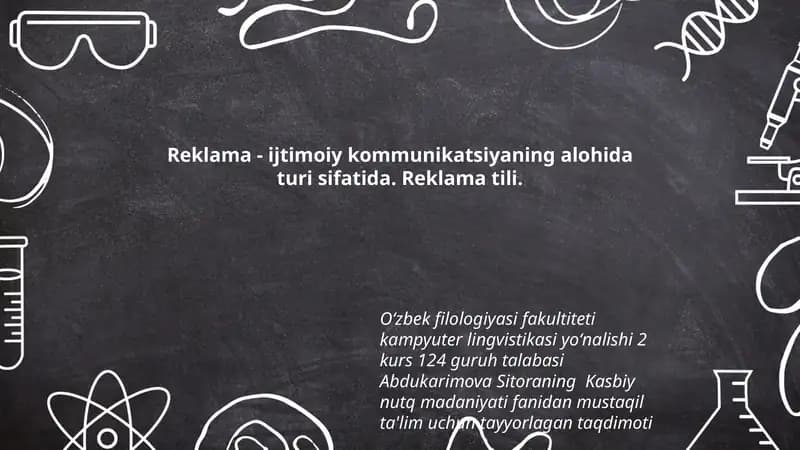 Kasbiy nutq madaniyati fanidan mustaqil ta'lim uchun taqdimot
