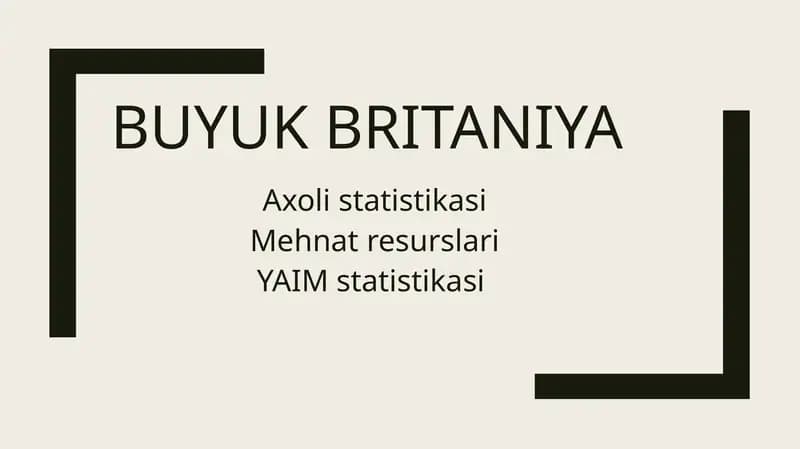 Buyuk Britaniya Statistikasi