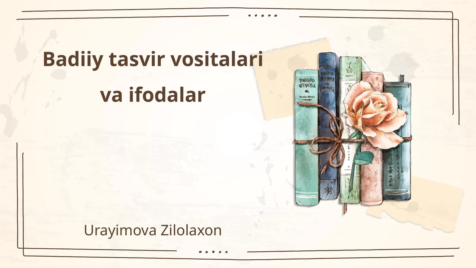 Badiiy tasvir vositalari va ifodalar
