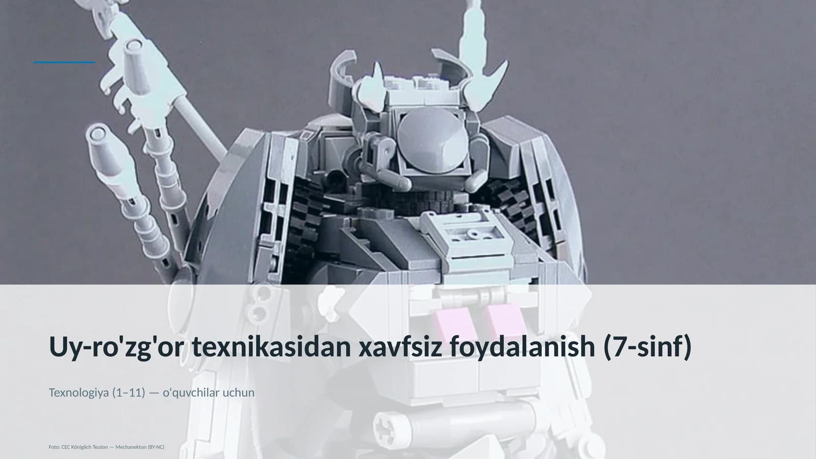 Uy-ro'zg'or texnikasidan xavfsiz foydalanish (7-sinf)