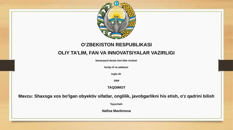 Xorijiy til va adabiyot