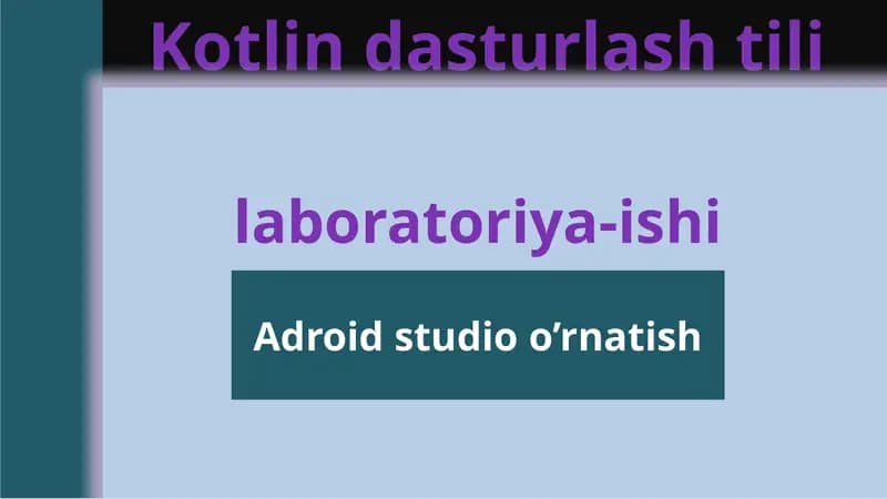 Kotlin dasturlash tili