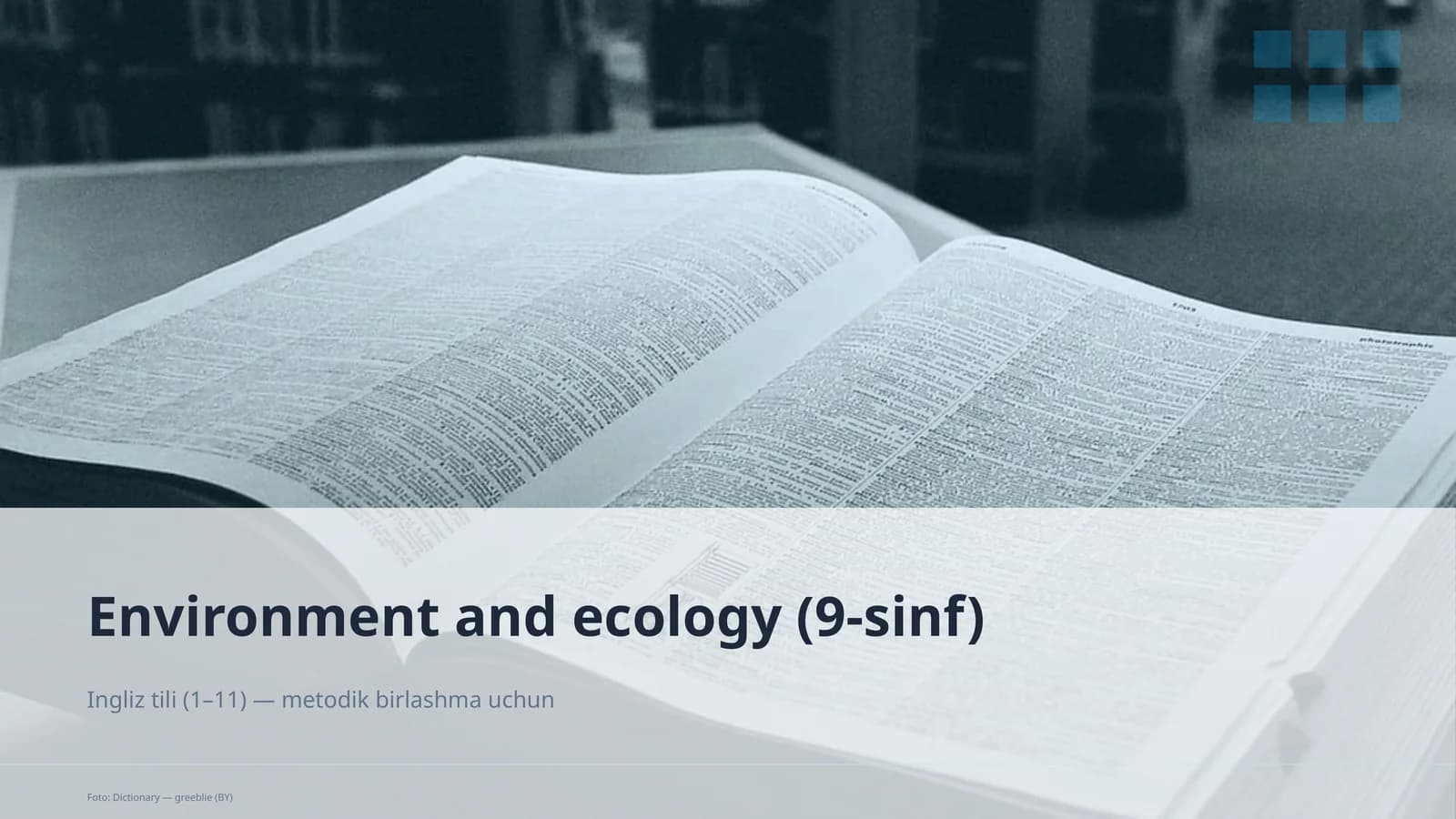 Environment and ecology (9-sinf)