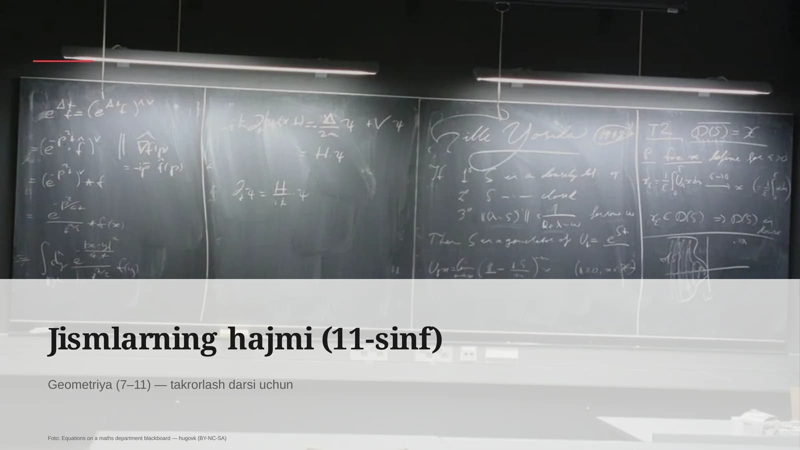 Jismlarning hajmi (11-sinf)