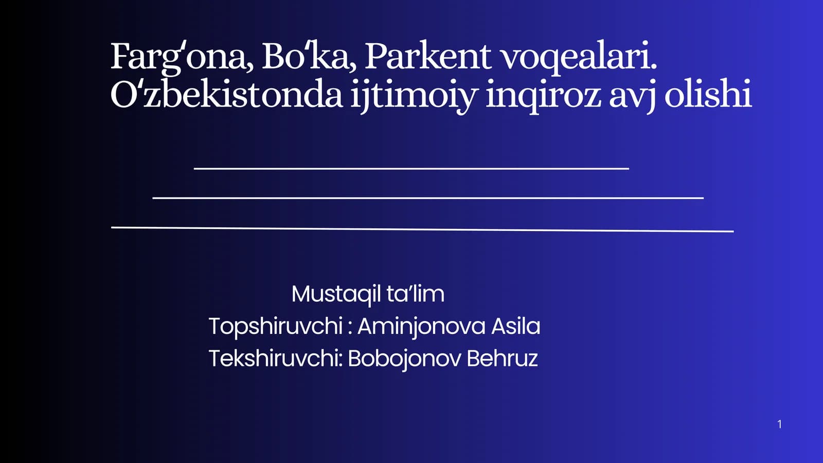 Fargʻona, Boʻka, Parkent voqealari. Oʻzbekistonda ijtimoiy inqiroz avj olishi