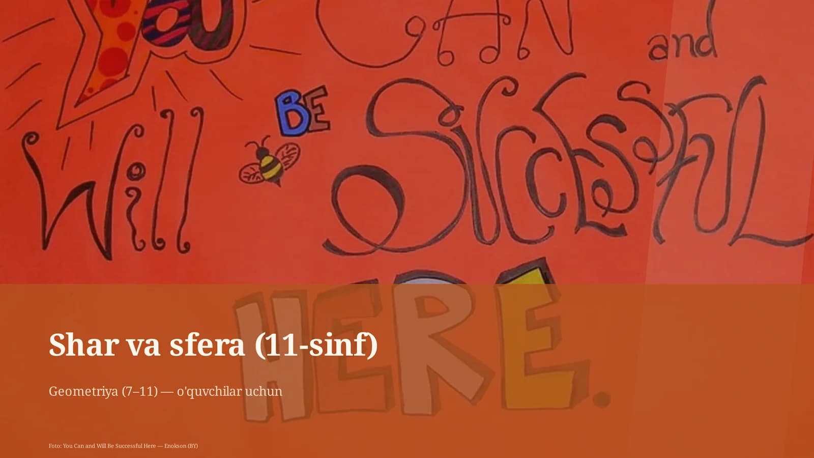 Shar va sfera (11-sinf)
