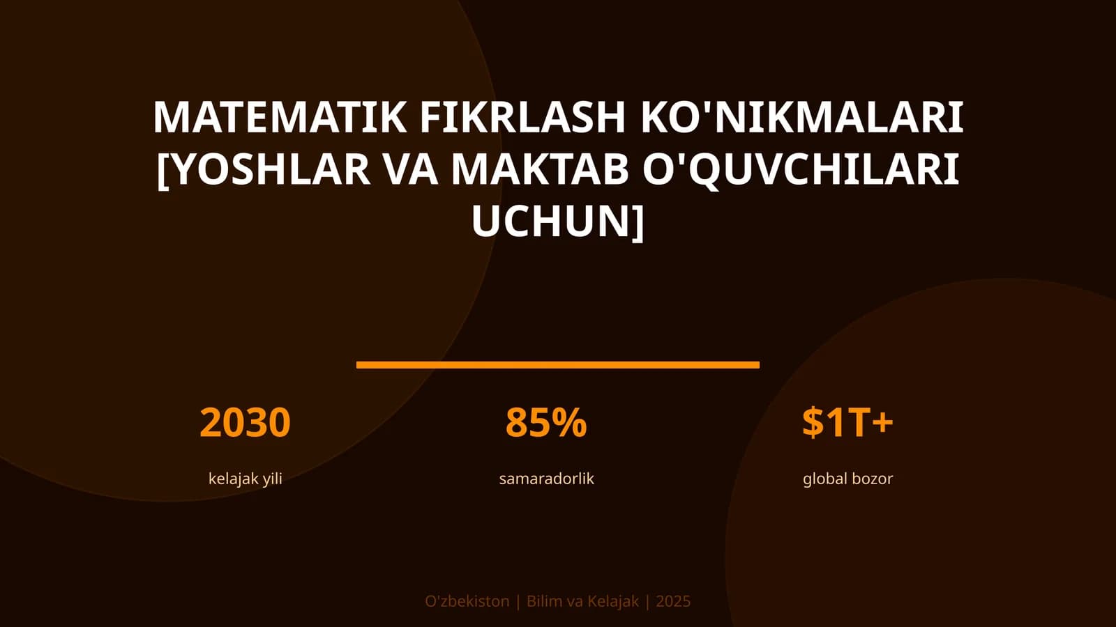 Matematik fikrlash ko'nikmalari [yoshlar va maktab o'quvchilari uchun]