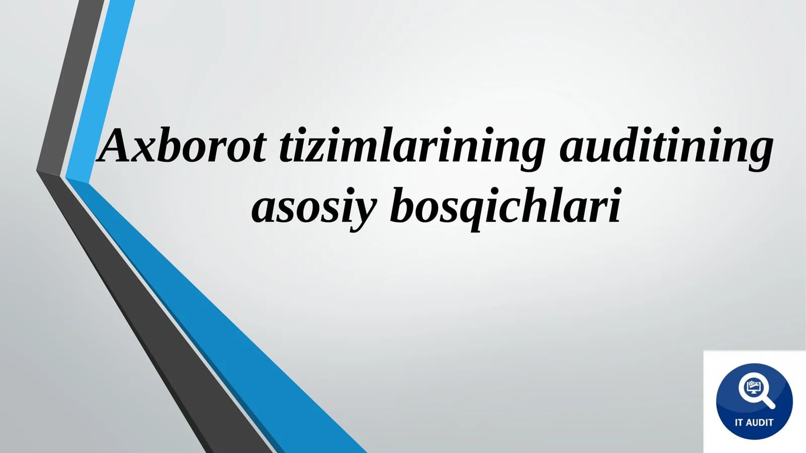Axborottizimlarining auditining asosiy bosqichlari