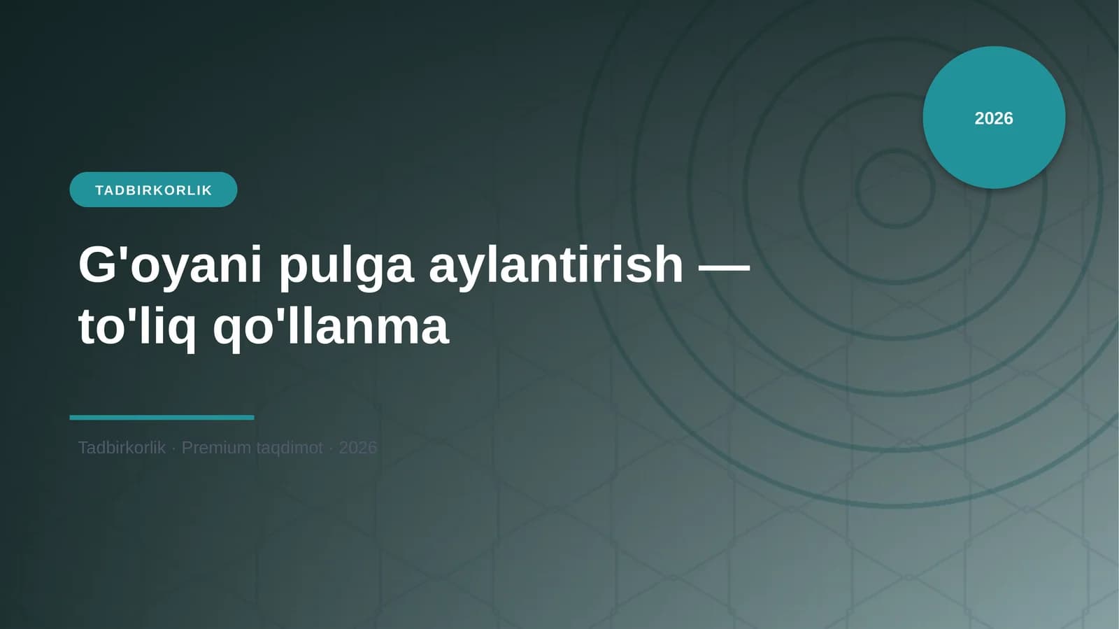 G'oyani pulga aylantirish — to'liq qo'llanma