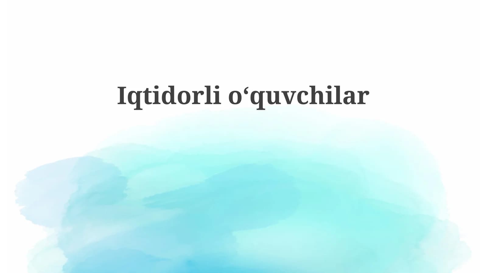 Iqtidorli Talabalarni Aniqlash
