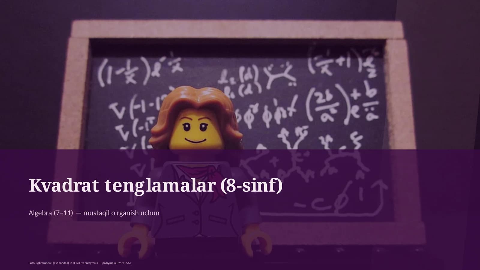Kvadrat tenglamalar (8-sinf)