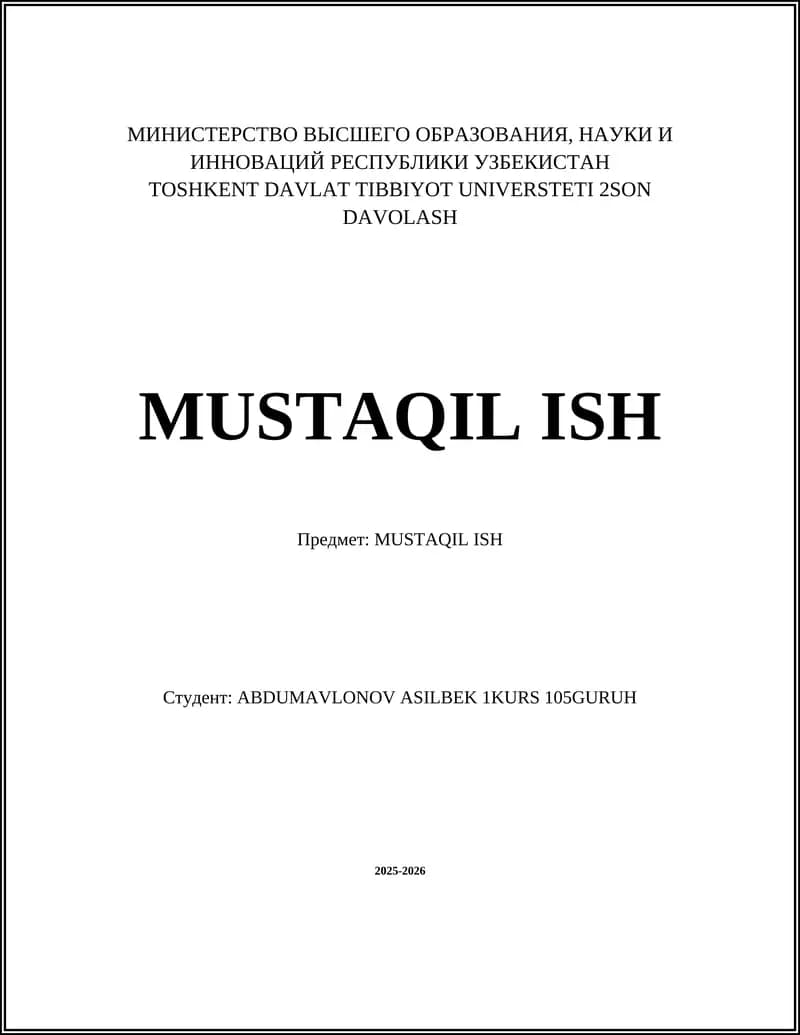 MUSTAQIL ISH