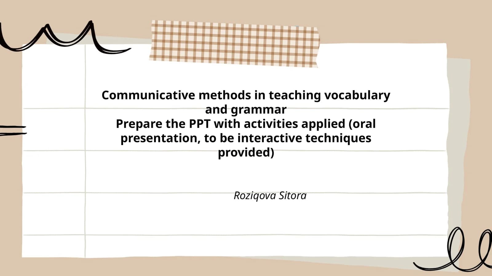 Communicative methods in teaching vocabulary and grammar