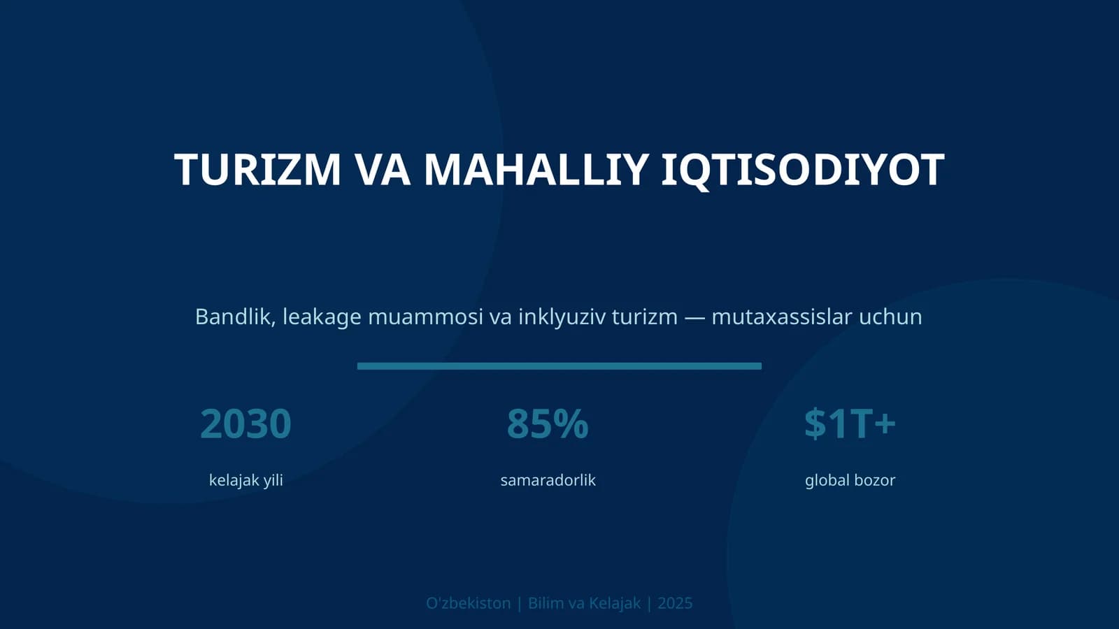 Turizm va mahalliy iqtisodiyot