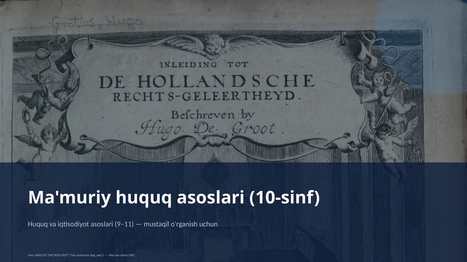 Ma'muriy huquq asoslari (10-sinf)